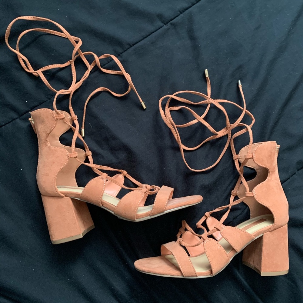 Strappy block heels